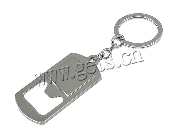 Stainless Steel Key Chain, plated, 2014 Brazil World Cup gift & different designs for choice & epoxy gel, more colors for choice, lead & cadmium free, 30x60x4mm, 111mm, Hole:Approx 26mm, Sold By PC