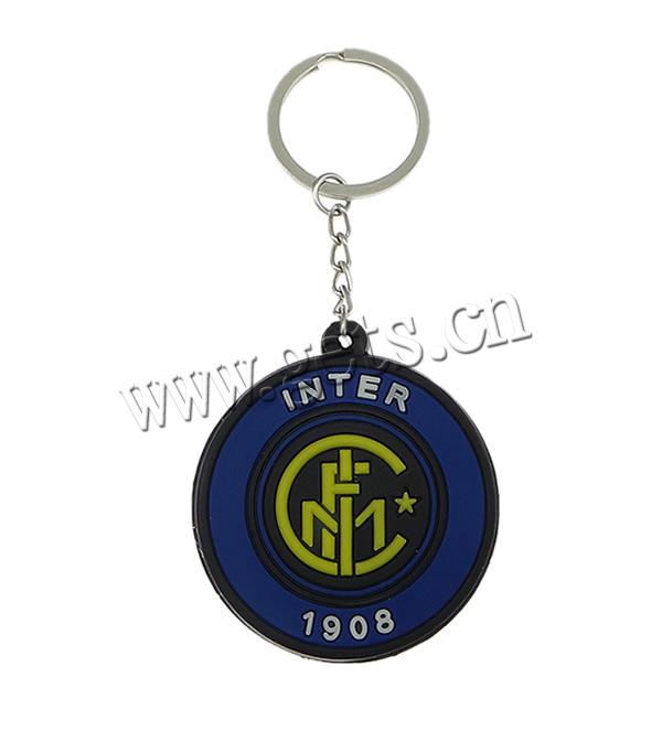 Stainless Steel Key Chain, with Silicone, 2014 Brazil World Cup gift & different styles for choice, more colors for choice, lead & cadmium free, Hole:Approx 23mm, Sold By PC
