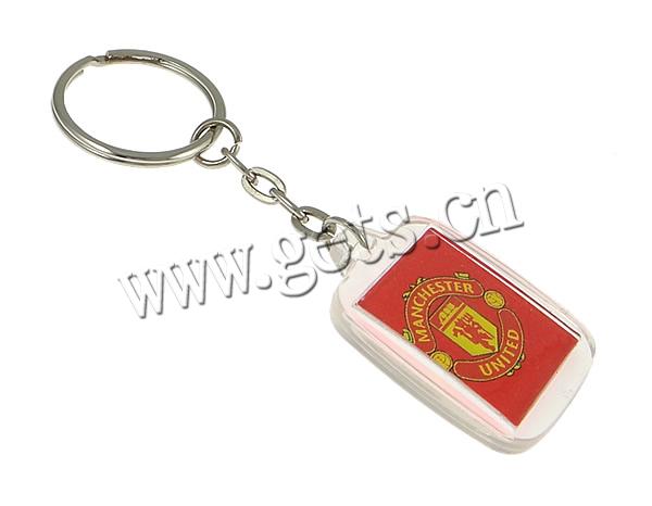 Stainless Steel Key Chain, with Plastic, 2014 Brazil World Cup gift & different designs for choice, more colors for choice, lead & cadmium free, 26x37x6mm, 86mm, Hole:Approx 23mm, Sold By PC