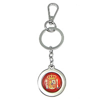 Stainless Steel Key Chain, 2014 Brazil World Cup gift & epoxy gel, original color, lead & cadmium free 135mm 