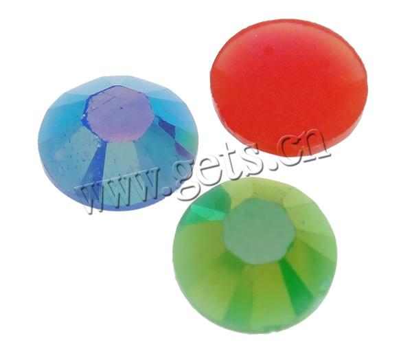 Faceted Resin Cabochon, Cone, AB color plated, flat back & jelly style, more colors for choice, Sold By Bag