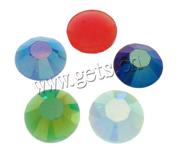 Faceted Resin Cabochon, Cone, AB color plated, flat back & jelly style, more colors for choice, Sold By Bag