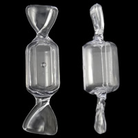 Kunststoff Perlen Behälter, Bonbons, transparent, 83x23x24.5mm, verkauft von PC