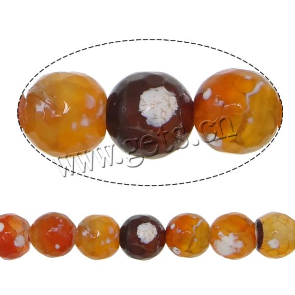 Natural Fire Agate Beads, Round, more sizes for choice & faceted, Hole:Approx 0.8-1.2mm, Length:Approx 15.5 Inch, Sold By Strand