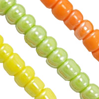 Opaque Lustrous Glass Seed Beads