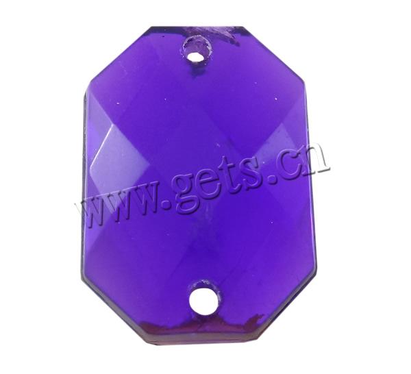 Solid Color Acrylic Connector, Octagon, faceted & 1/1 loop, more colors for choice, Hole:Approx 1mm, Sold By Bag
