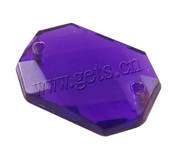 Solid Color Acrylic Connector, Octagon, faceted & 1/1 loop, more colors for choice, Hole:Approx 1mm, Sold By Bag