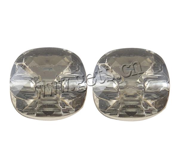 Acrylic Shank Button, faceted, more colors for choice, Hole:Approx 1mm, Sold By Bag