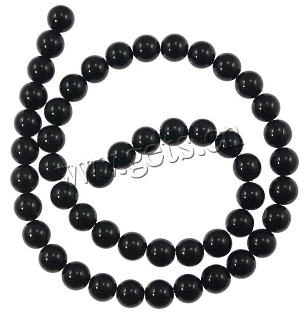 Черный алмаз, стеклянные камешки, Круглая, синтетический, больше размеров для выбора, отверстие:Приблизительно 1mm, длина:15 дюймовый, продается Strand
