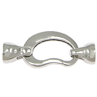 925 Sterling Silver Clasp, plated, with end cap Approx 4.8mm 