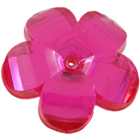 Transparent Acrylic Beads, Flower, faceted Approx 1mm 