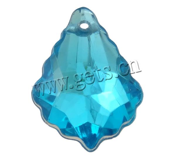 Transparent Acrylic Pendants, Baroque, silver color plated, faceted, more colors for choice, Hole:Approx 1mm, Sold By Bag