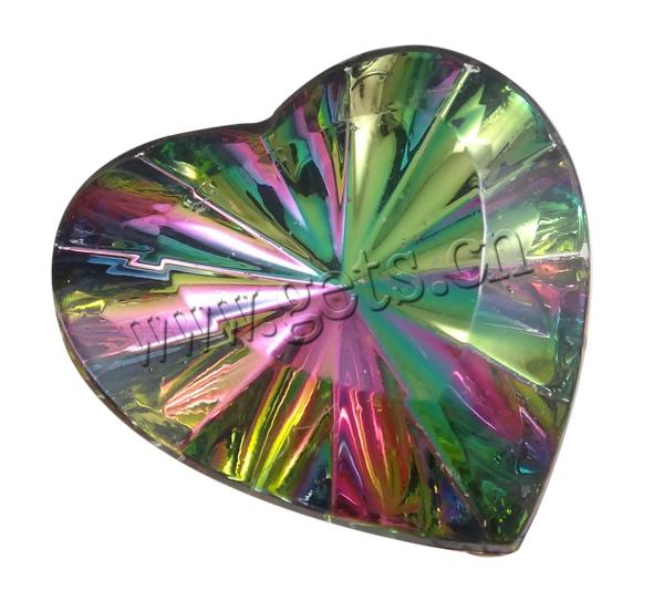Transparent Acrylic Cabochons, Heart, silver color plated, different size for choice & flat back & faceted, more colors for choice, Sold By Bag