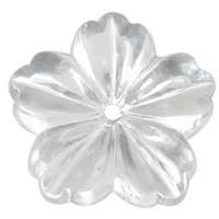 Transparente Acrylperlen, Acryl, Blume, keine, Bohrung:ca. 1mm, verkauft von Tasche