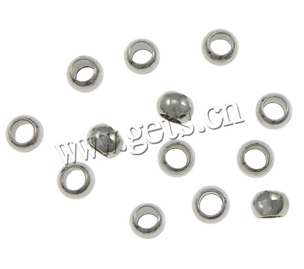 Stainless Steel Crimp Beads, Drum, more sizes for choice, original color, Sold By PC