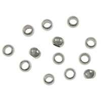 Edelstahl Crimp Perlen, Trommel, Weitere Größen für Wahl, originale Farbe, verkauft von PC