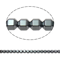 Nicht magnetische Hämatit Perlen, Non- magnetische Hämatit, Rondell, verschiedene Größen vorhanden, schwarz, Grade A, Länge:15.5 ZollInch, verkauft von Strang