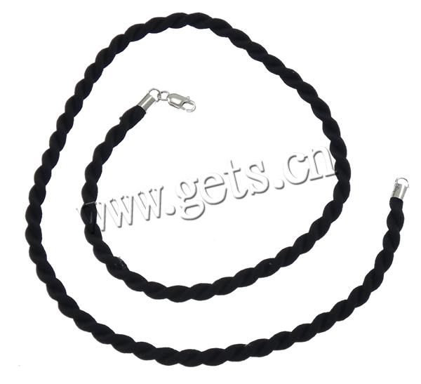 Nylon Necklace Cord, sterling silver clasp, different styles for choice & imported, more colors for choice, 3mm, Length:Approx 18 Inch, Sold By Strand