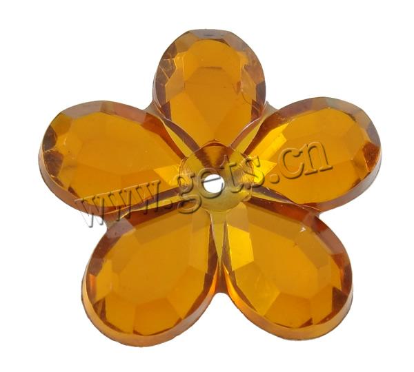 Transparent Acrylic Beads, Flower, silver color plated, faceted, more colors for choice, Hole:Approx 1mm, Sold By Bag