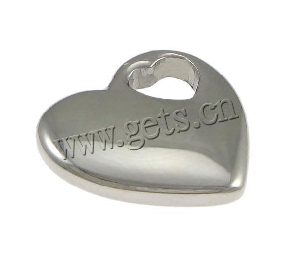Stainless Steel Tag Charm, 304 Stainless Steel, Heart, more sizes for choice, original color, Sold By PC