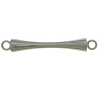 Rostfreier Stahl Verbinder Stange, 304 Edelstahl, Bambus, 1/1-Schleife, originale Farbe, 32x5x5mm, Bohrung:ca. 2mm, verkauft von PC