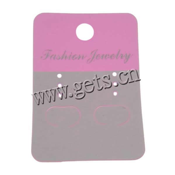 Earring Display Card, Plastic, Rectangle, Customized, 33x45x1mm, 1000PCs/Bag, Sold By Bag