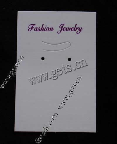 Earring Display Card, Plastic, Rectangle, Customized, 6.5x4.5cm, 1000PCs/Bag, Sold By Bag