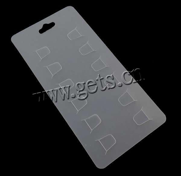 Hair Clip Display Card, Polypropylene(PP), Rectangle, Customized & translucent, white, 70x148mm, Approx 1000PCs/Bag, Sold By Bag