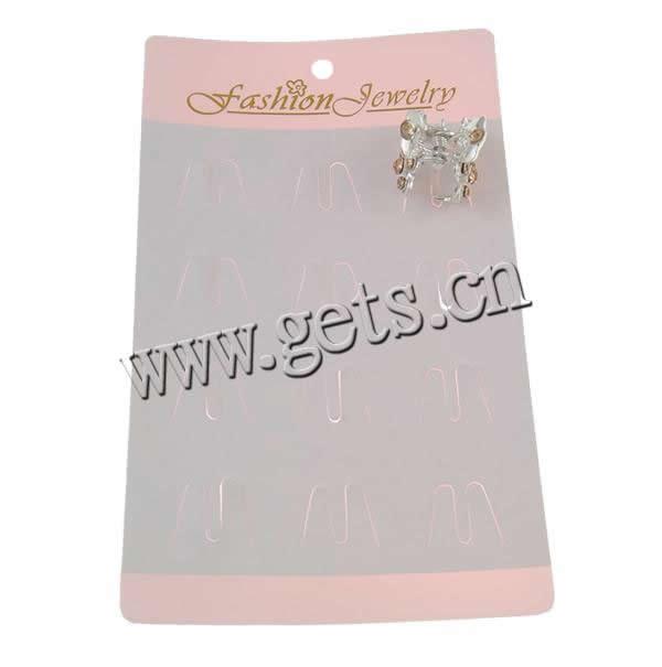 Hair Clip Display Card, Polypropylene(PP), Rectangle, Customized, pink, 90x148mm, 1000PCs/Bag, Sold By Bag