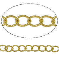 Aluminium Twist chaine ovale, Placage, chaîne de torsion ovale, plus de couleurs à choisir m, Vendu par lot