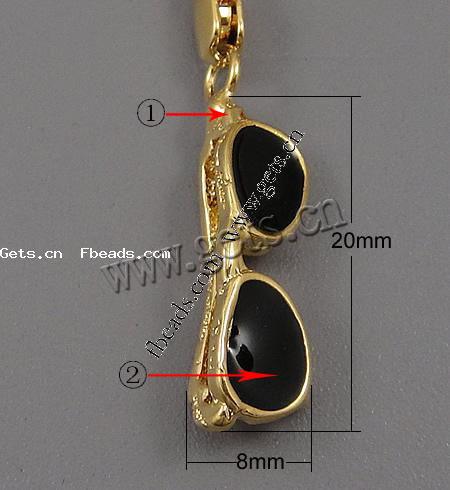 Zinc Alloy Tool Pendants, Glasses, plated, enamel, more colors for choice, 20x8x6mm, Hole:Approx 2mm, Sold By PC