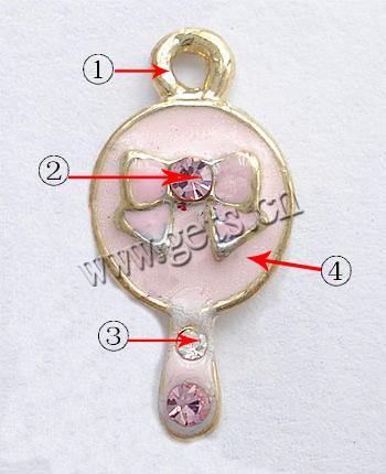 Zinc Alloy Tool Pendants, plated, enamel, more colors for choice, 19x10x3mm, Sold By PC
