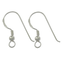 Sterling Silver Hook Earwire, 925 Sterling Silver, plated Approx 1.8mm 