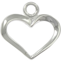 Серебряное сердце подвески, Серебро 925 пробы, Сердце, Другое покрытие, Много цветов для выбора отверстие:Приблизительно 1.5mm, продается PC