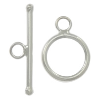 Sterling Silver Toggle Clasp, 925 Sterling Silver, Round, plated, single-strand Approx 2.5mm [
