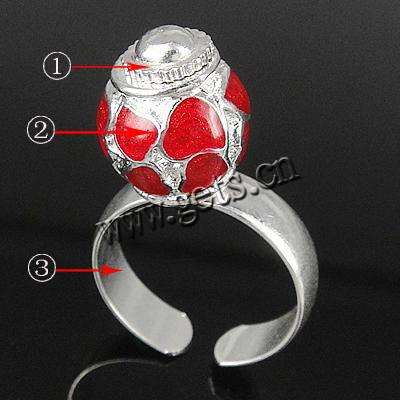Brass, with Zinc Alloy, plated, enamel, more colors for choice, 12x10.5mm, 5mm, Hole:Approx 18mm, US Ring Size:8, Sold By PC