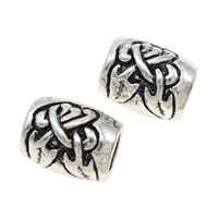 Zinc Alloy European Beads, Drum, plated, without troll 8-12mm Approx 5mm 