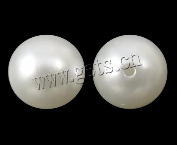 ABS-Kunststoff -Perlen-Korn, ABS Kunststoff, rund, halbgebohrt, Bohrung:ca. 1.5mm, verkauft von Tasche