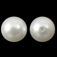 ABS Plastic Pearl Beads, Round, half-drilled Approx 1.5mm 