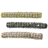 Zinc Alloy Tube Beads, plated, Customized & with rhinestone cadmium free Approx 1.8mm 