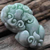 Jadeite Pendant, Fabulous Wild Beast, Carved Approx 1-3mm 