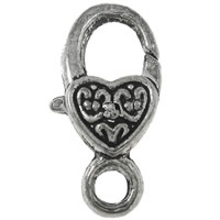 Zinc Alloy Lobster Clasp, Heart, plated nickel, lead & cadmium free Approx 2mm 