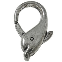 Zinc Alloy Lobster Clasp, Dolphin, plated nickel, lead & cadmium free Approx 