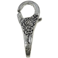 Zinc Alloy Lobster Clasp, plated, with flower pattern nickel, lead & cadmium free Approx 5mm 