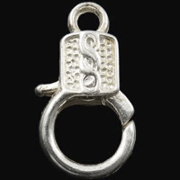Zinc Alloy Lobster Clasp, plated nickel, lead & cadmium free Approx 2mm 