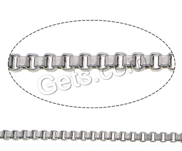 Stainless Steel Box Chain, 304 Stainless Steel, more sizes for choice, original color, Sold By m
