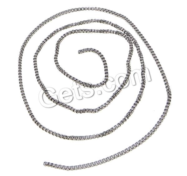 Stainless Steel Box Chain, 304 Stainless Steel, more sizes for choice, original color, Sold By m