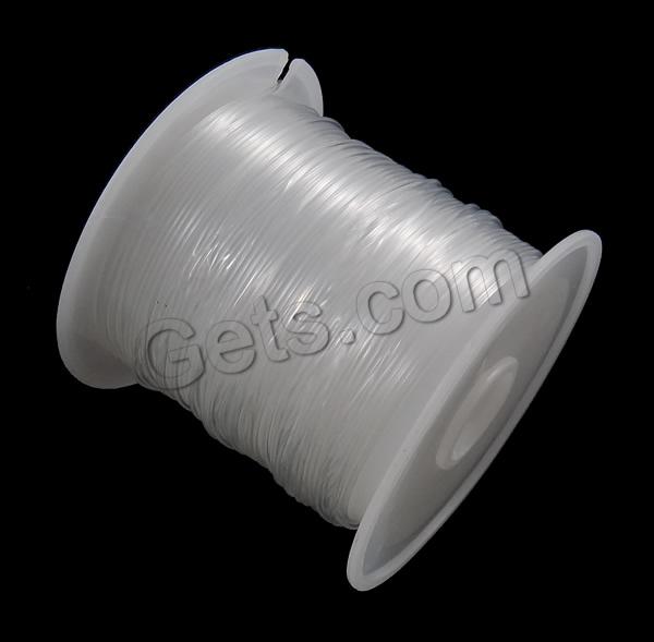Crystal Thread, with plastic spool, elastic, different size for choice & Customized, white, 100m/Spool, Sold By Spool