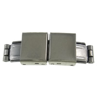 Stainless Steel Watch Band Clasp, Rectangle, original color Approx 