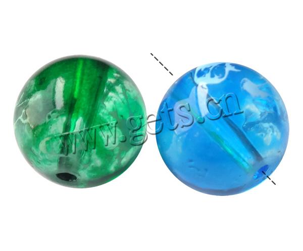 Cuisson des perles de verre vernis, Rond, vernis au four, normes différentes pour le choix, plus de couleurs à choisir, Trou:Environ 1-2mm, Longueur:Environ 32 pouce, Vendu par brin